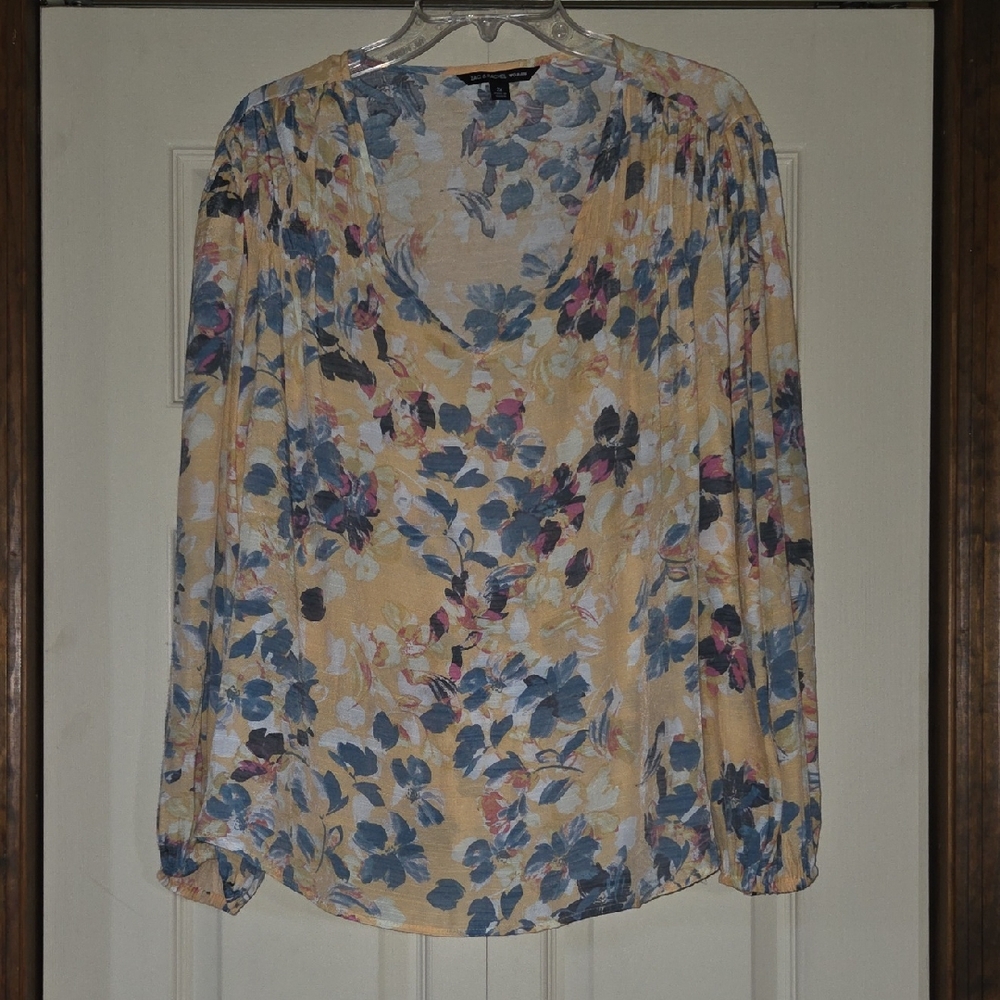 Zac & Rachel Yellow Floral Blouse